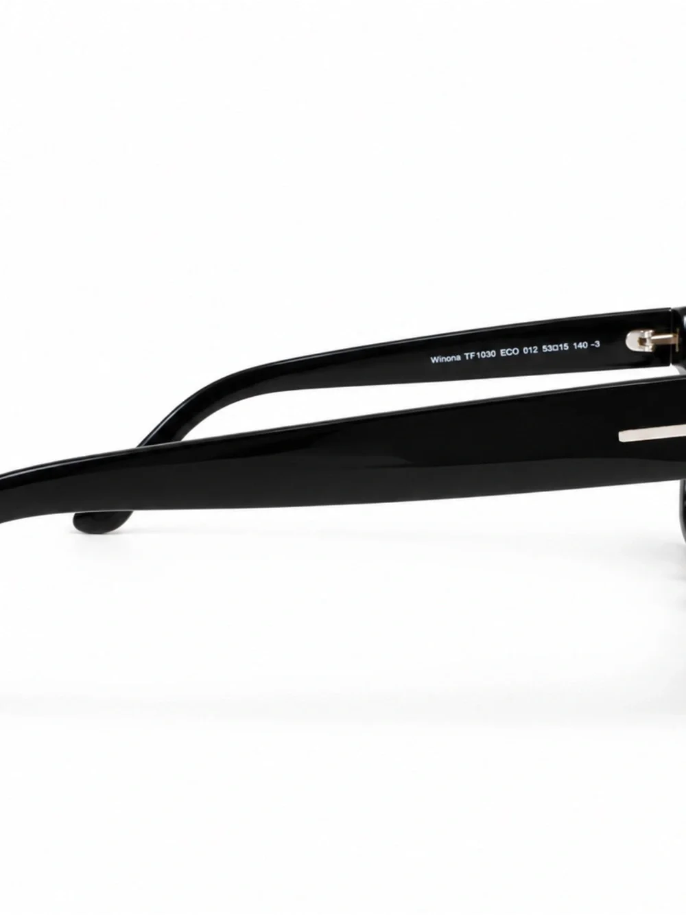 Tom Ford Winona TF1030 ECO 01Z Black Cat Eye Sunglasses 53mm